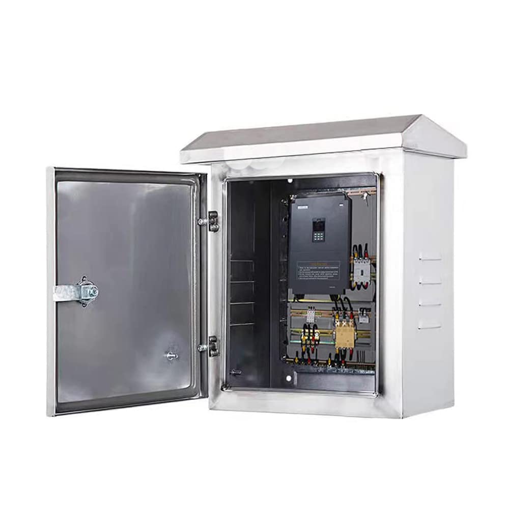 304 Stainless Steel Electrical Box 20'' x 16'' x 8'' IP65 Weatherproof Enclosure with Mounting Plate W11347