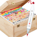 Set of 168 Dual-Tipped Alcohol-Based Markers with Carrying Case Y498