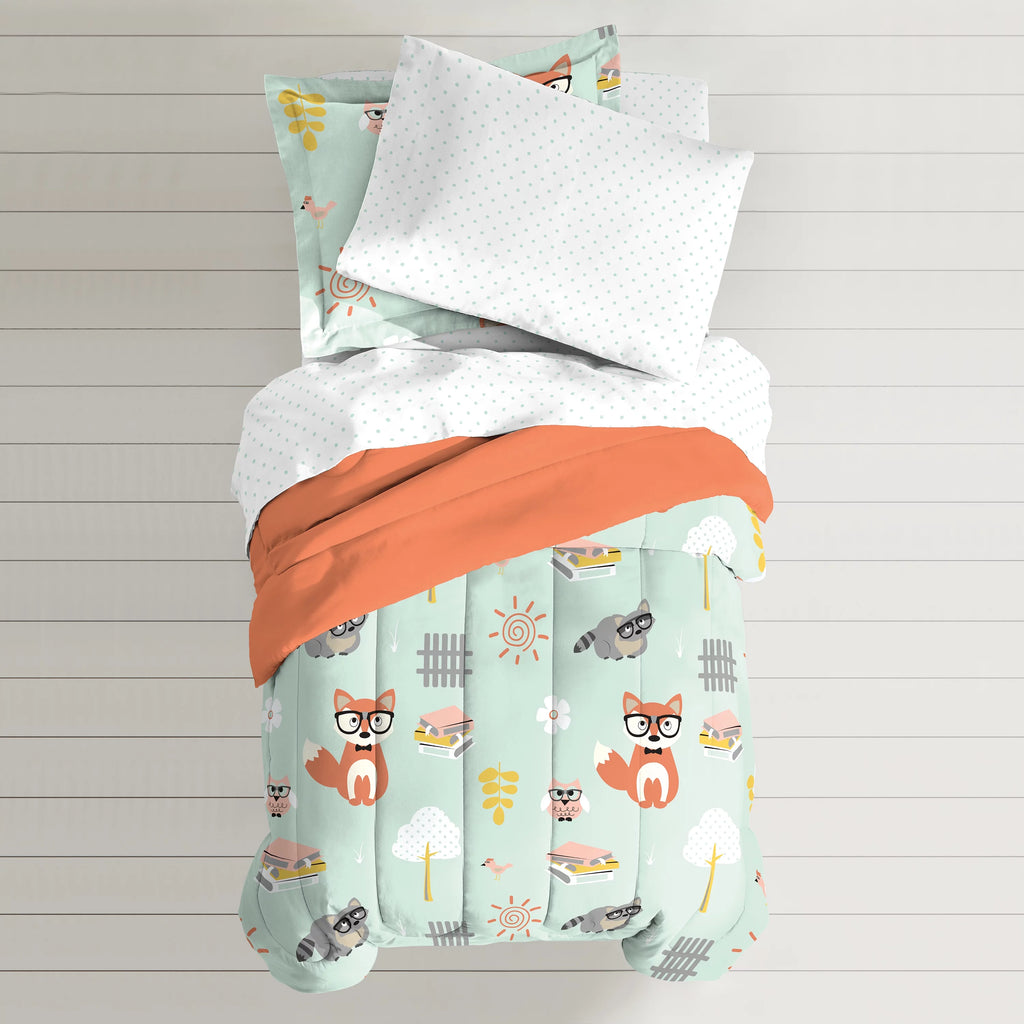 Twin 5 Piece Polyester Microfiber Comforter Set I918