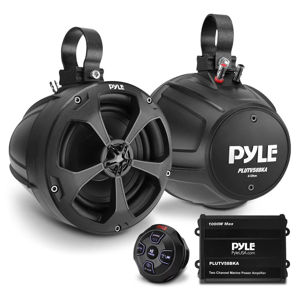 Water Resistant Marine Speaker with Wireless BT Audio Controller R693716