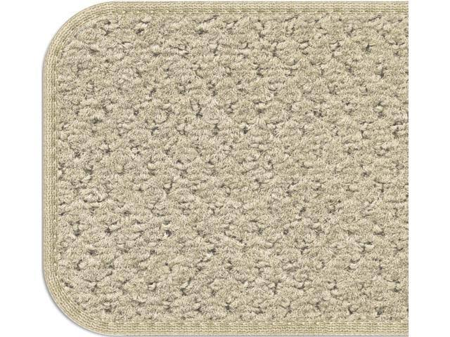 12 Pc Adhesive Carpet Stair Treads Ivory Cream 9 in. x 36 in. M96205