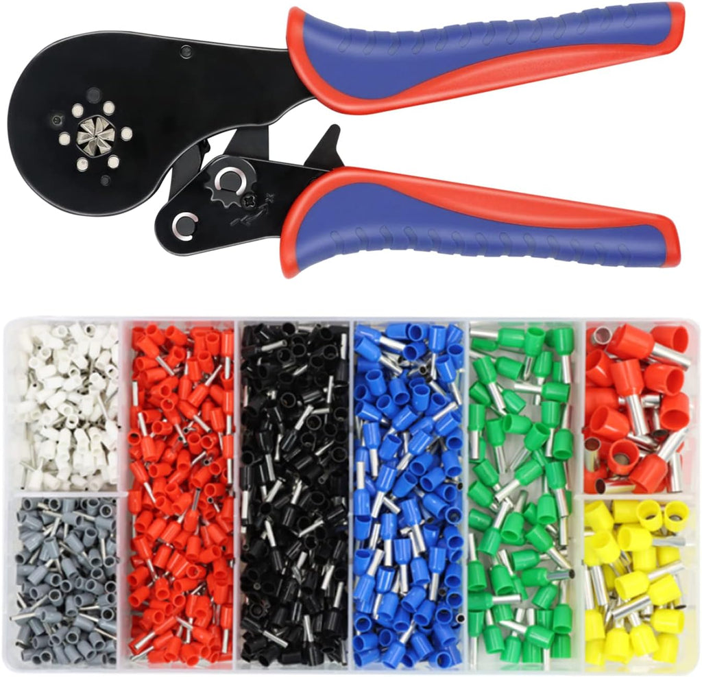 Ferrule Crimping Tool Kit with 1200PCS Terminals, 30-5 AWG, Pack of 2 E89650
