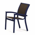 Stacking Patio Dining Armchair Gloss White K259418