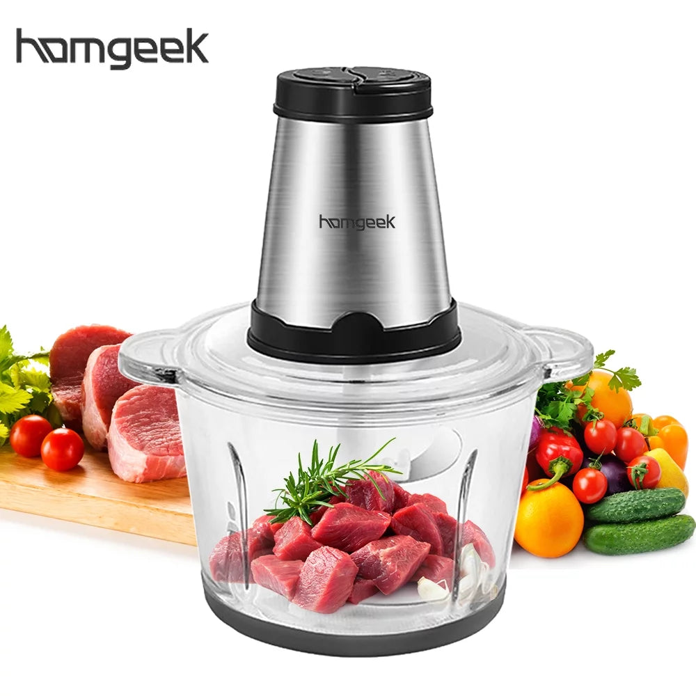 Electric Food Grinder 8cup Stainless Steel 2 Gears 250W N33266