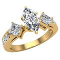 18K Gold Diamond Engagement Ring 1.40 CT TW G32087