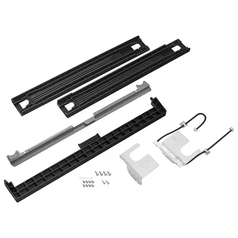 Front Load Washer and Dryer Laundry Stacking Kit in Brushed Black Q21618