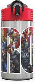 Stainless Steel Water Bottle with Straw Spout, 15.5 oz O436
