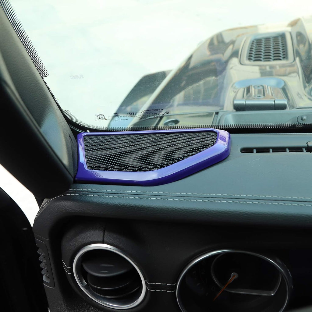 Carbon Fiber ABS A Pillar Speaker Decoration Cover Trim Stickers I60724