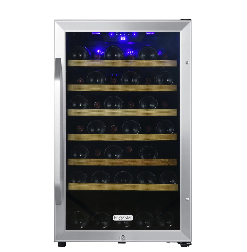 44 Bottle Capacity Free Standing Wine Cooler Stainless Steel M263544