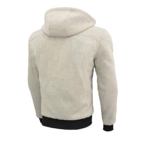 Black CE Approved Armored Riding Hoodie V60088