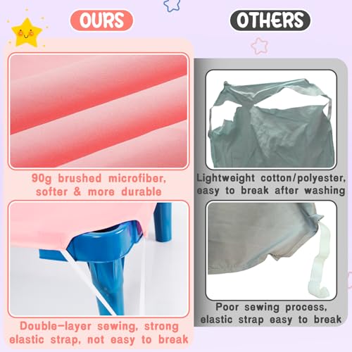 Pink Brushed Microfiber Standard Size Cot Sheet with Elastic Corner Strap, 1 Pack D79507