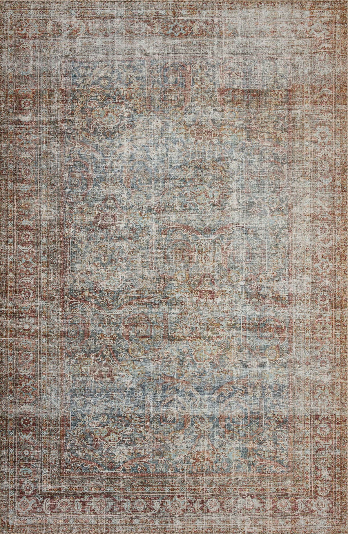 Lagoon Brick 7'6 x 9'6 Rug E9149