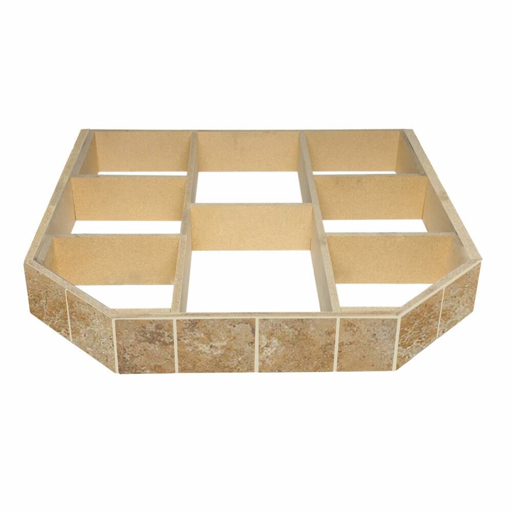 Amber Saffron Double Cut 40'' x 40'' Hearth Pad Riser K683828