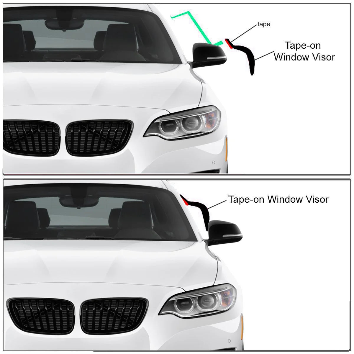 Acrylic Window Visor Sun Rain Deflector Guard X520453