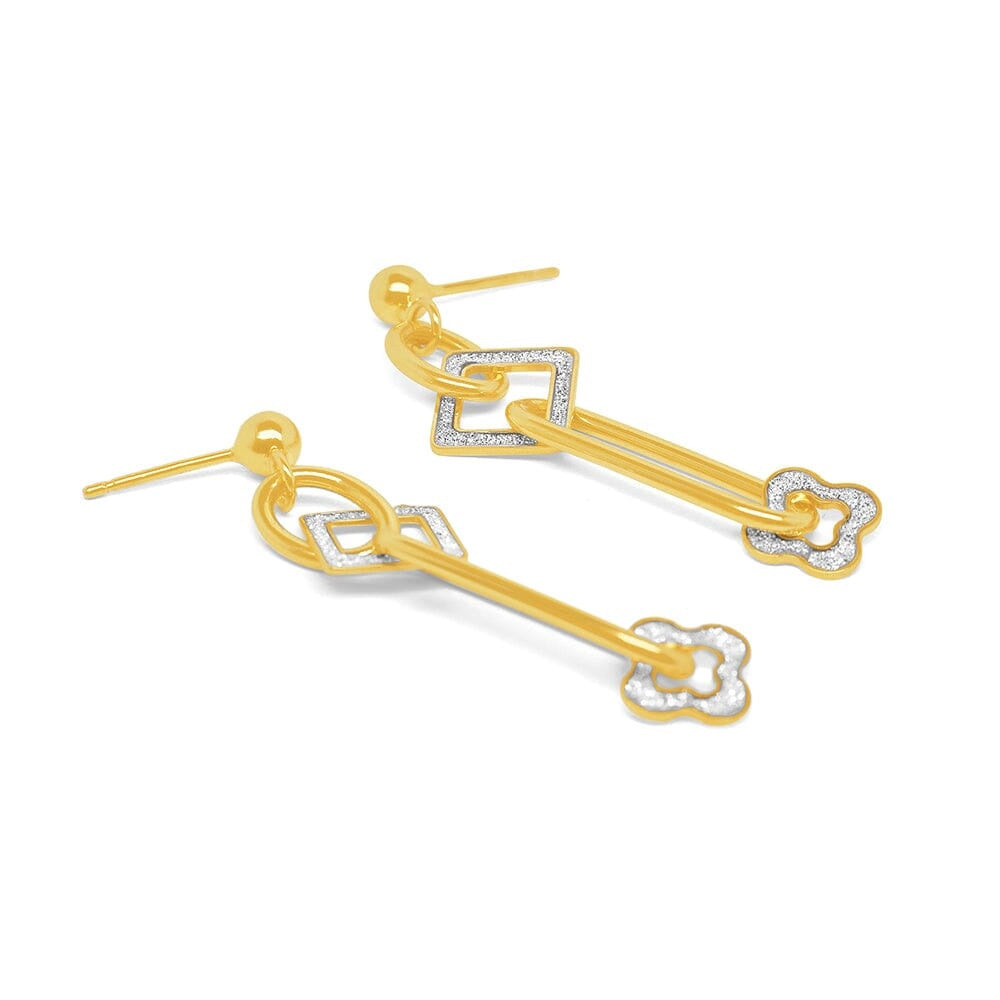 9k Yellow Gold Drop & Dangle Earrings S42088