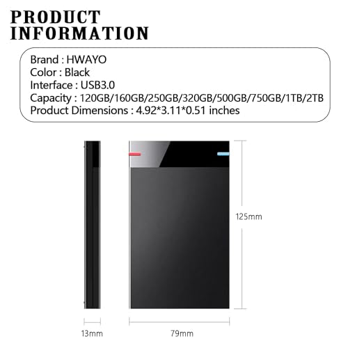 2.5'' 1TB Ultra Slim Portable External Hard Drive G89191