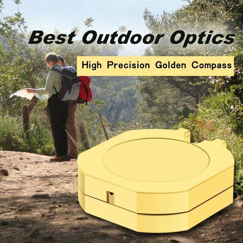 Golden Metal Pocket Compass H848643