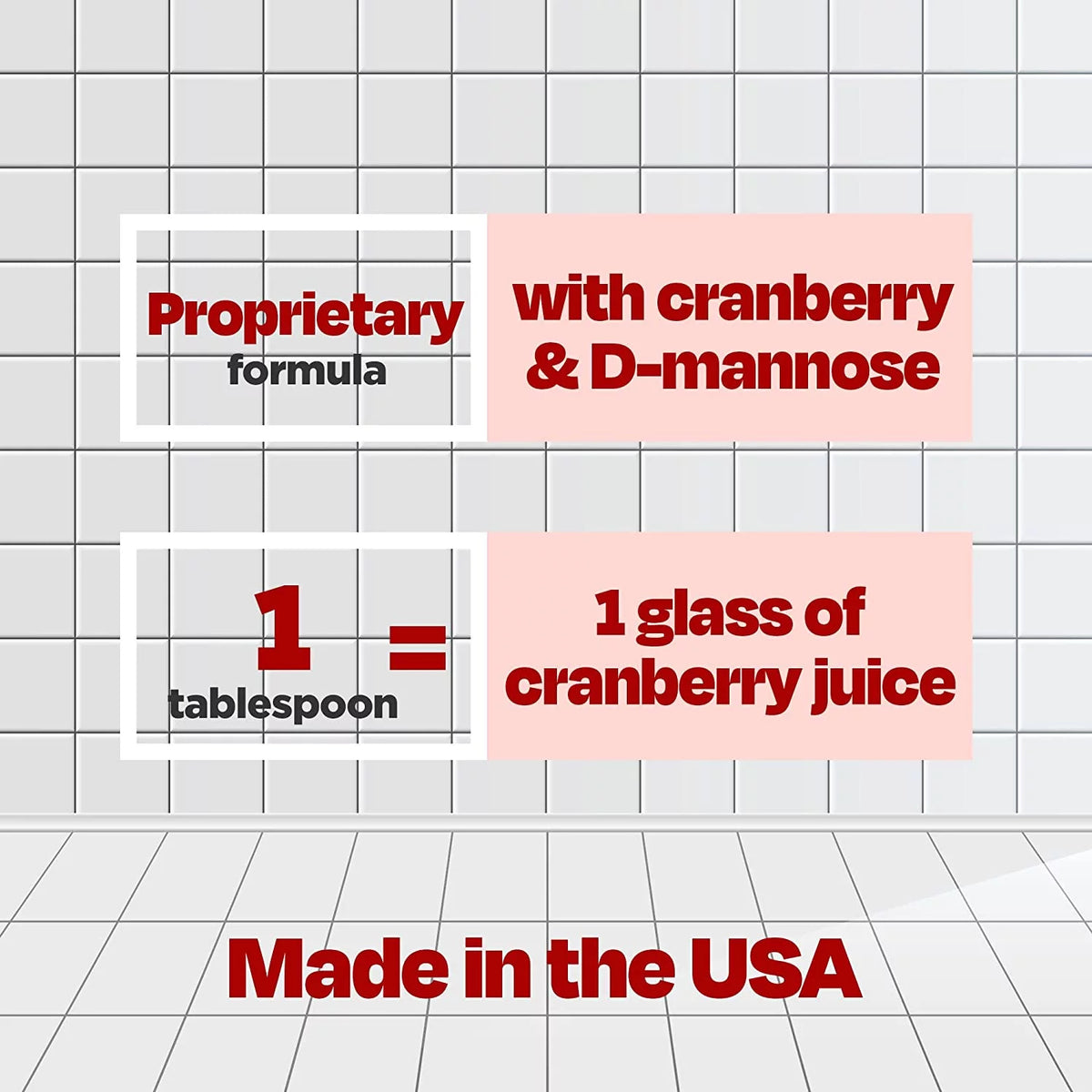 4 Pack Cranberry Flavor 7.6oz Each Urinary Health I395107