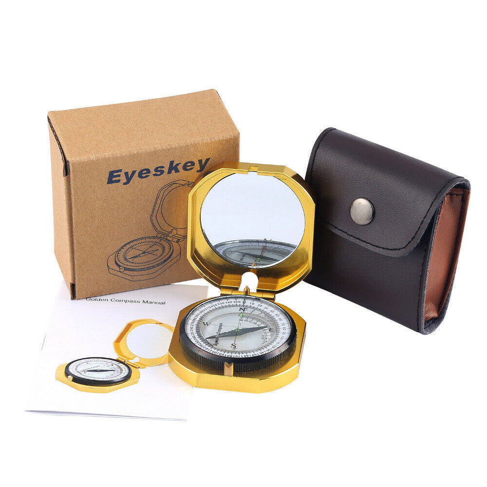 Golden Metal Pocket Compass H848643