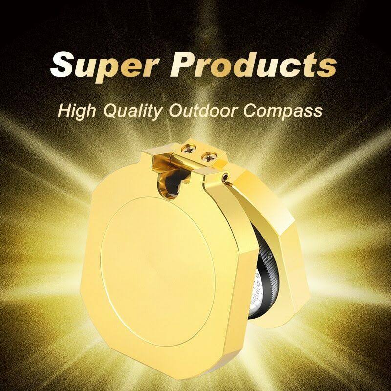 Golden Metal Pocket Compass H848643