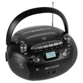 Black Portable CD and Cassette Player Boombox with AM FM Radio Y781