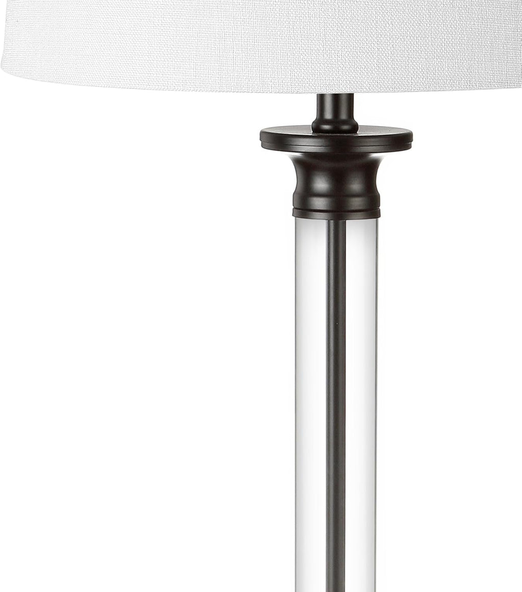 Black/Clear Glass and Metal LED Table Lamp Set of 2 J52494