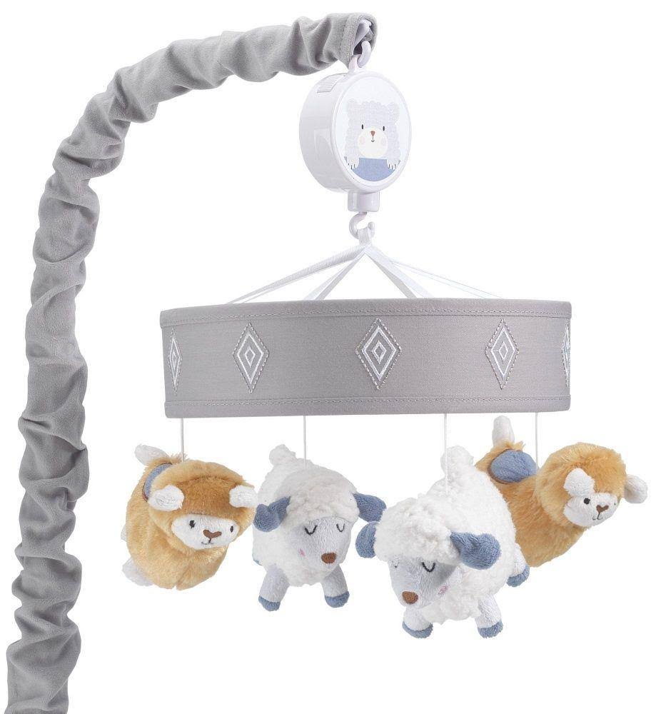 4-Piece Crib Bedding Set, Blue/Grey O87696