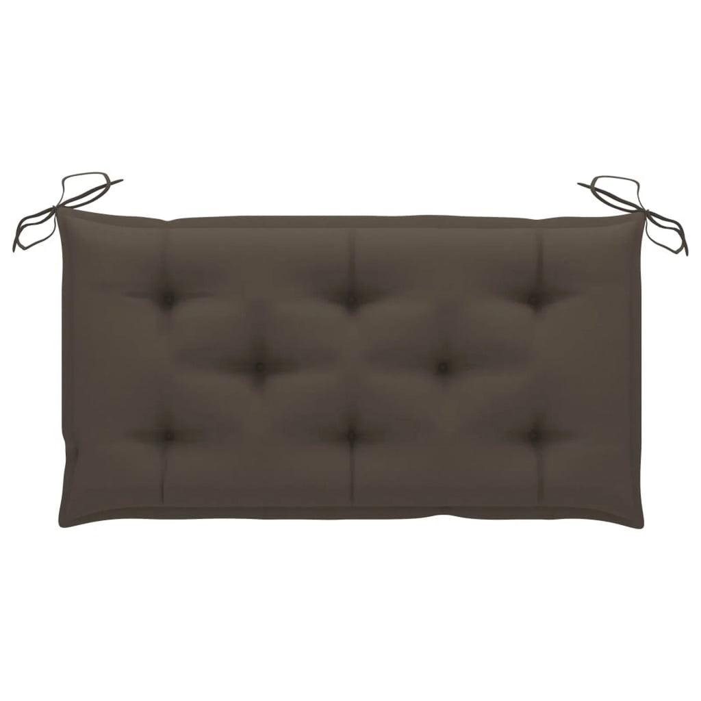 Teak Wood Patio Bench with Taupe Cushion M640