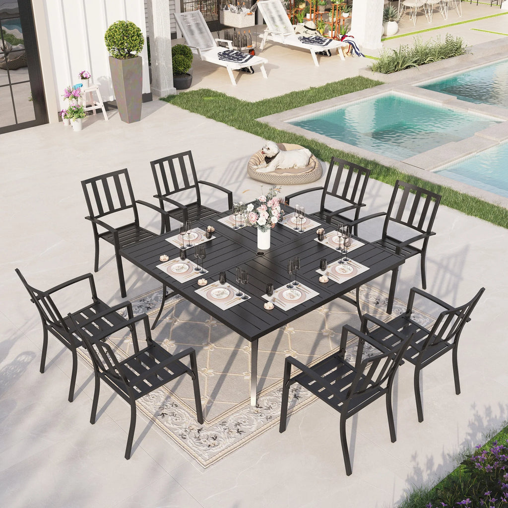 Metal 60" x 60" Square Outdoor Dining Table K98656