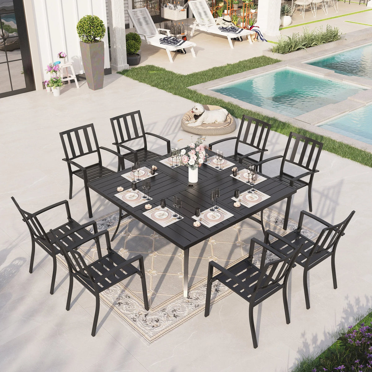Metal 60" x 60" Square Outdoor Dining Table K98656