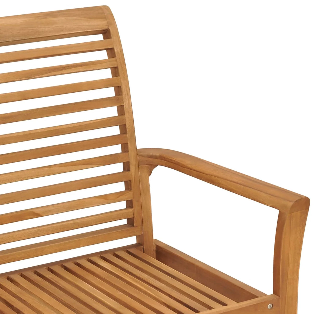 Teak Wood Patio Bench with Taupe Cushion M640