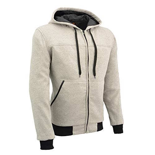 Black CE Approved Armored Riding Hoodie V60088