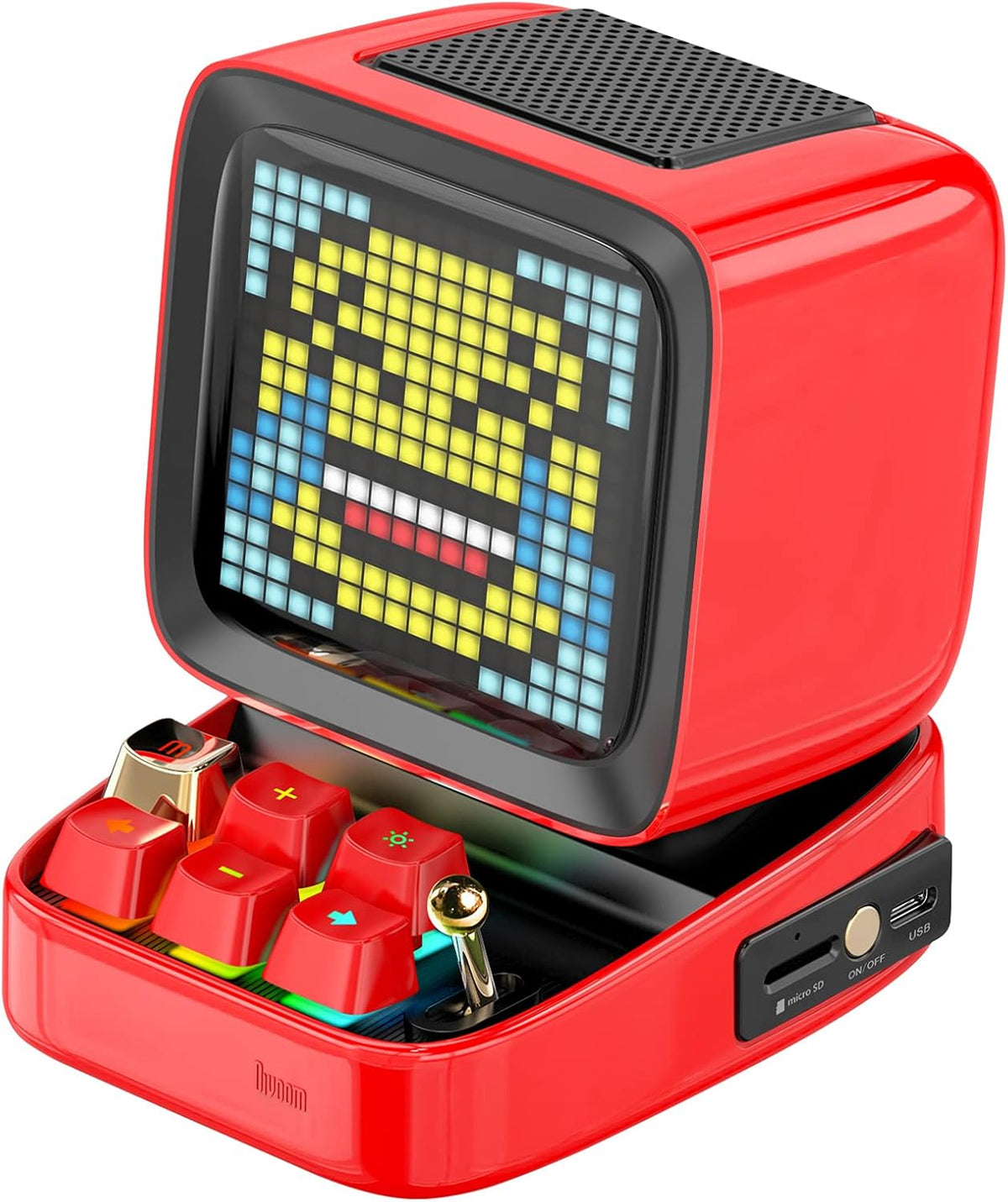 Blue Retro Pixel Art Bluetooth Speaker with 16X16 LED Screen D42734