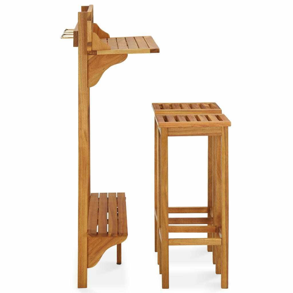 3 Piece Solid Acacia Wood Garden Furniture Set P639
