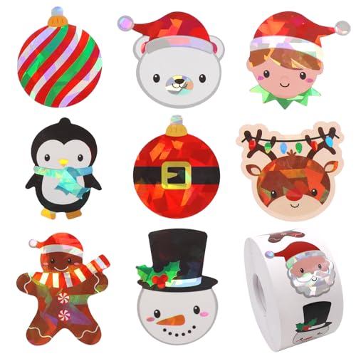 Christmas Stickers 1 Roll 500Pcs S295