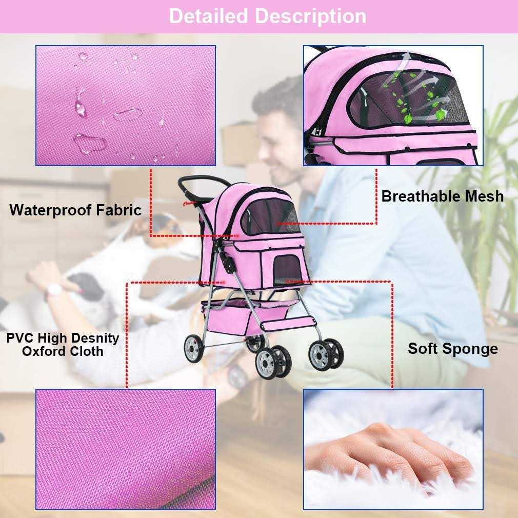 Pet Stroller Folding Carrier B6993