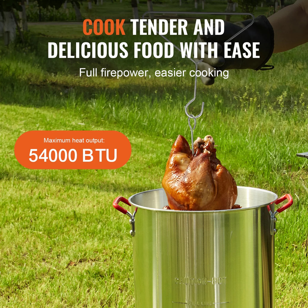 30 Qt Aluminum Turkey Fryer Stock Pot E727