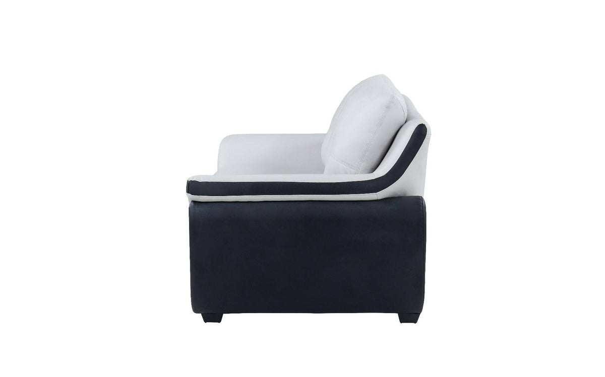 Light Gray/Black Loveseat S5695