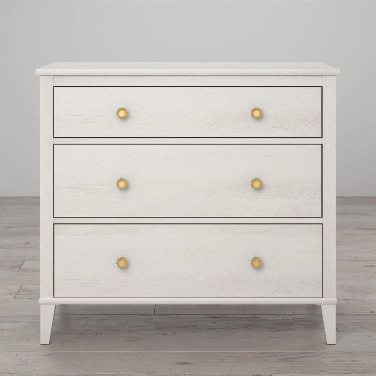 White 3 Drawer Dresser E3775