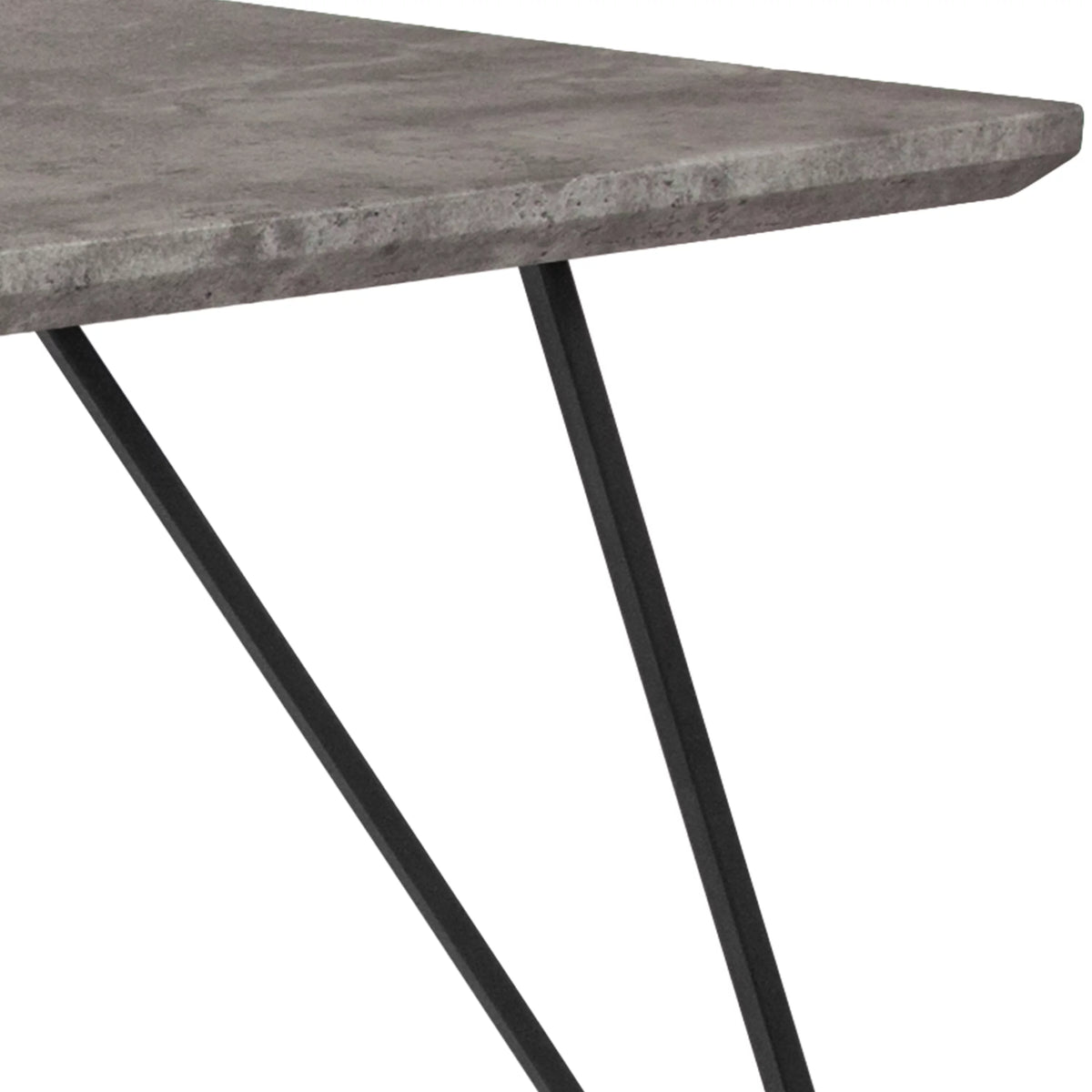 Rectangular Dining Table Faux Concrete Finish N6482