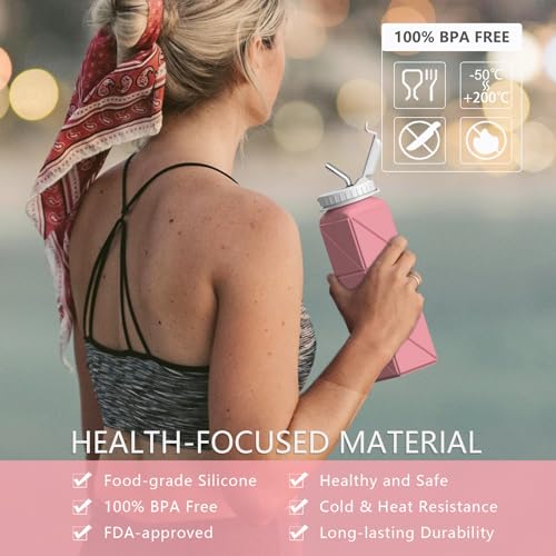 Collapsible Silicone Water Bottle 610ml H1851