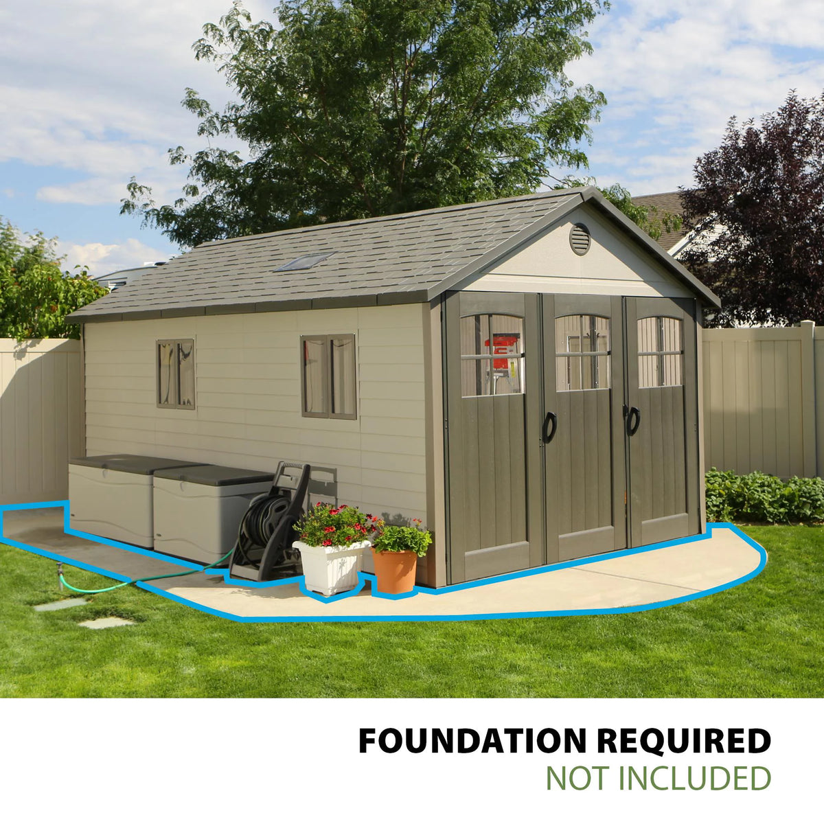 11 ft. x 18.5 ft. Outdoor Storage Shed E749
