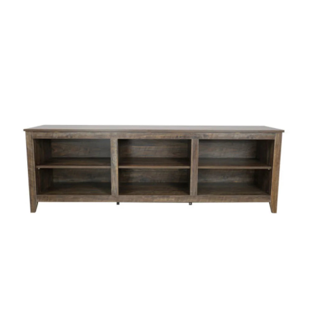 Brown 70 Inch TV Media Console with 3 Storage Cabinets O79110