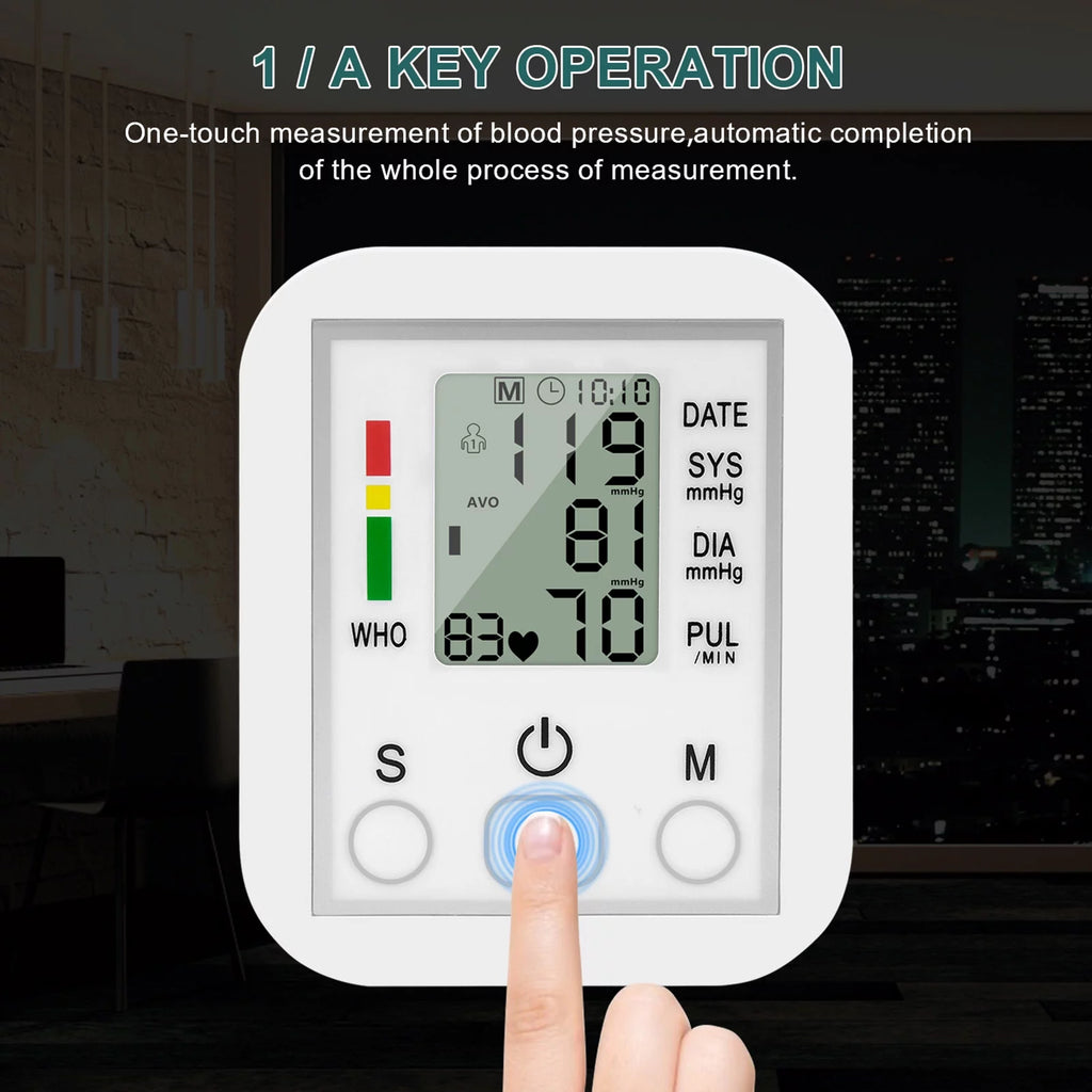 Household Arm Band Type Sphygmomanometer LCD Display U3087