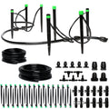 Adjustable Complete Drip Irrigation Kit with Drip Emitters, 1/4 Tubing and Connectors T2227