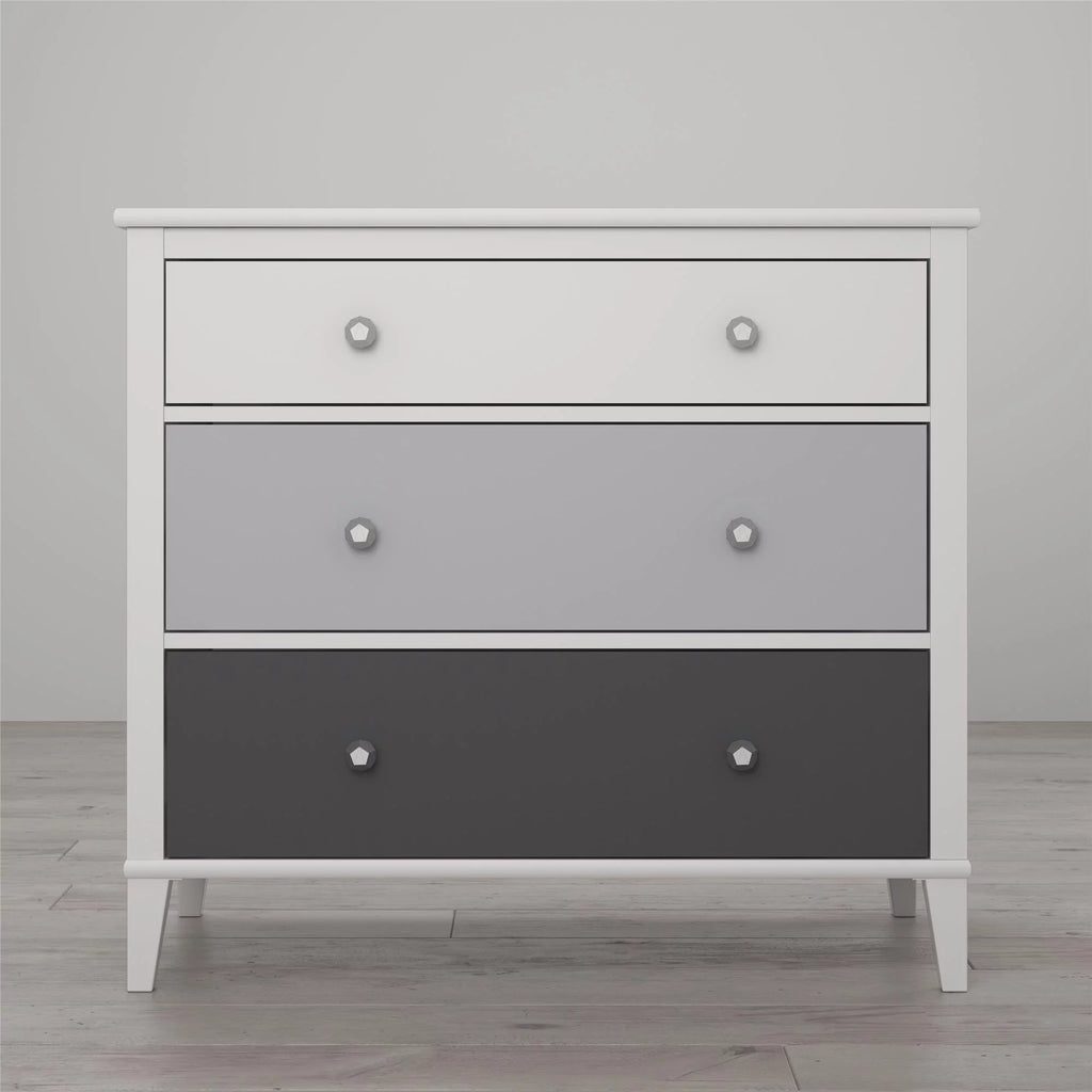 White 3 Drawer Dresser E3775