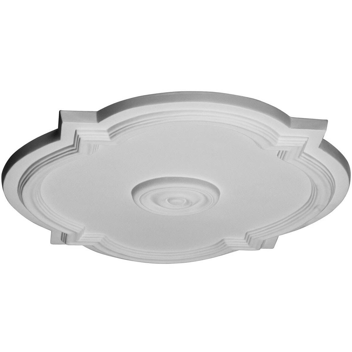 21 1/4x22W x 17 3/8x22H x 1x22P Hand-Painted Frost Ceiling Medallion H965654