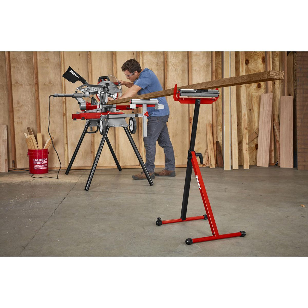 250 lb. Capacity Adjustable Roller Stand with Edge Guide I80882
