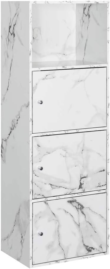 White 3 Door Storage Cabinet D89491