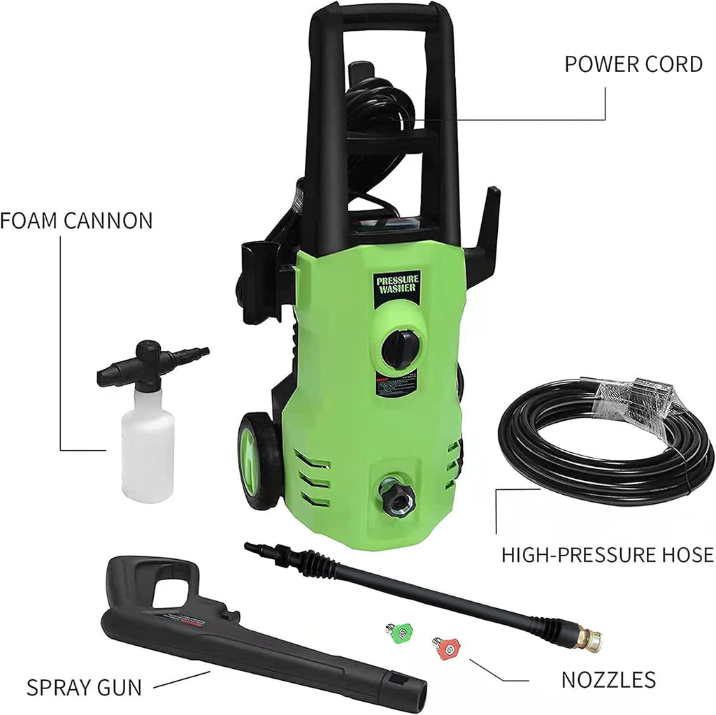 Electric Pressure Washer 3200 PSI 2.6 GPM Power Washer with Nozzles Foam Cannon W85642